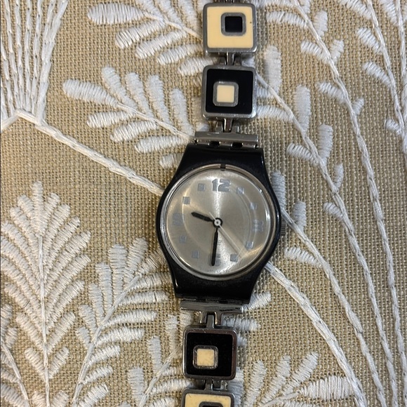 Swatch Black and Gold Geometric Watch - Picture 2 of 8